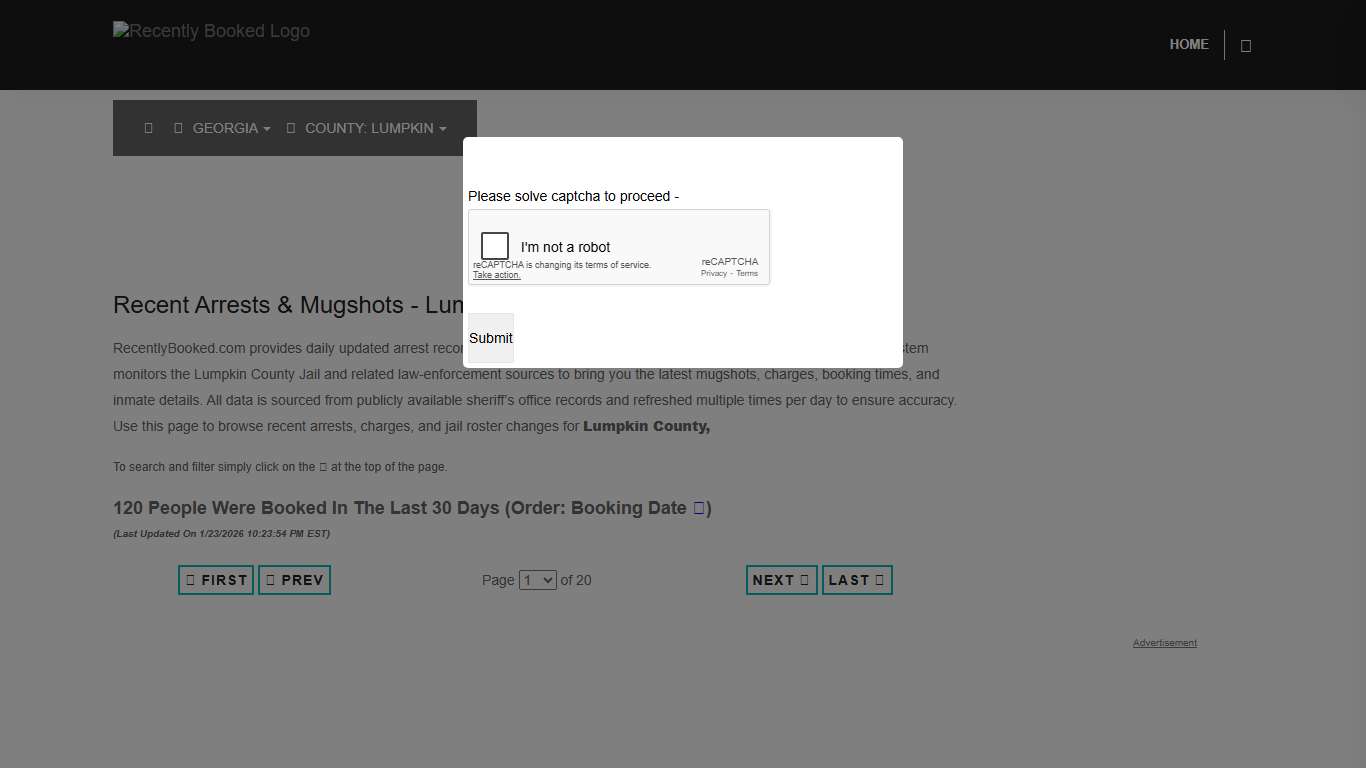 Lumpkin County, Georgia Mugshots RecentlyBooked.com